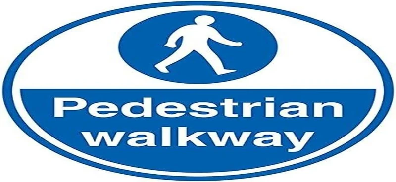 V Safety Pedestrian Walkway - 600x600mm - Self Adhesive Floor Sticker