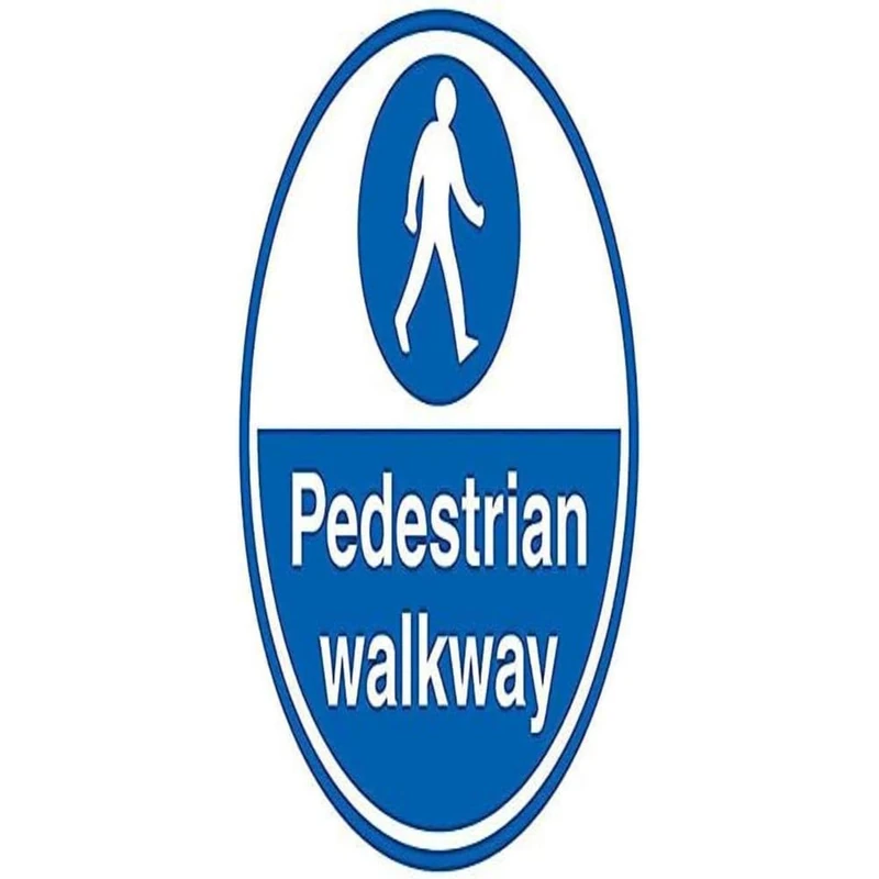 V Safety Pedestrian Walkway - 450x450mm - Self Adhesive Floor Sticker
