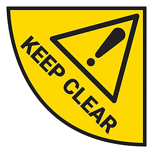 V Safety Door - Keep Clear - 450x450mm - Self Adhesive Floor Sticker
