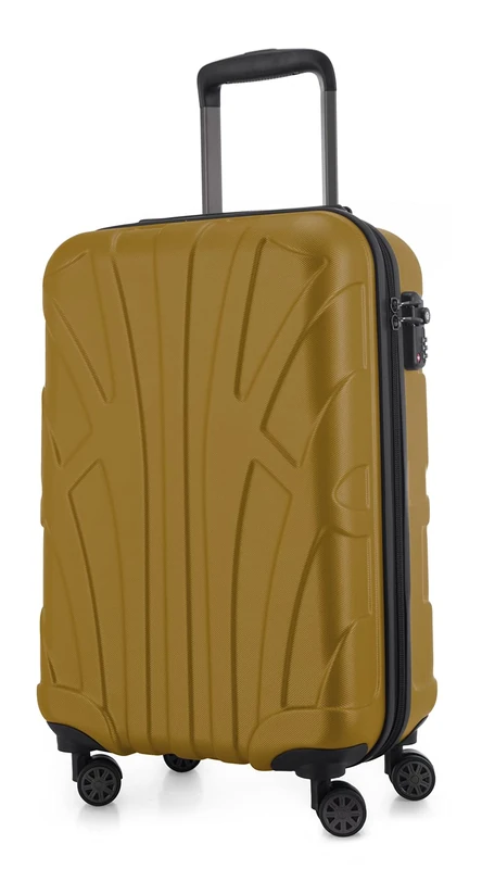 SUITLINE - Hand luggage, Cabin Trolley, Hardshell suitcase, 100% ABS, 55 cm, 34 liters, Autumn gold