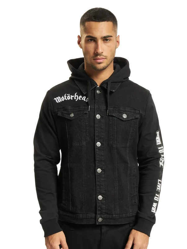 Brandit Motörhead Cradock Denim Jacket, color: black+blac, size: S