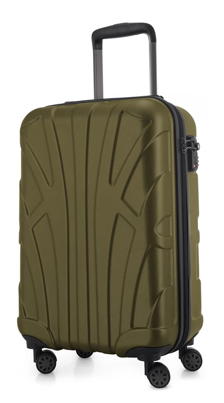 SUITLINE - Hand luggage, Cabin Trolley, Hardshell suitcase, 100% ABS, 55 cm, 34 liters, Avocado - Image 1