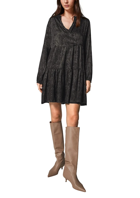 Comma Women's Dress, 99L1 Burnout Jacquard p, 40