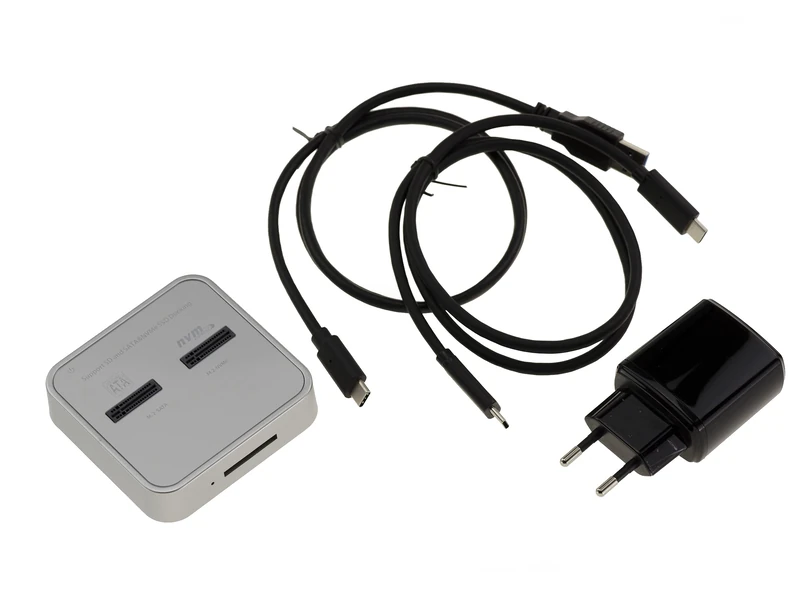 KALEA-INFORMATIQUE Docking USB Dock for M2 SATA SSD and M.2 NVMe SSD Dock USB 3.2 Gen2 10GB with SD Express Card Reader