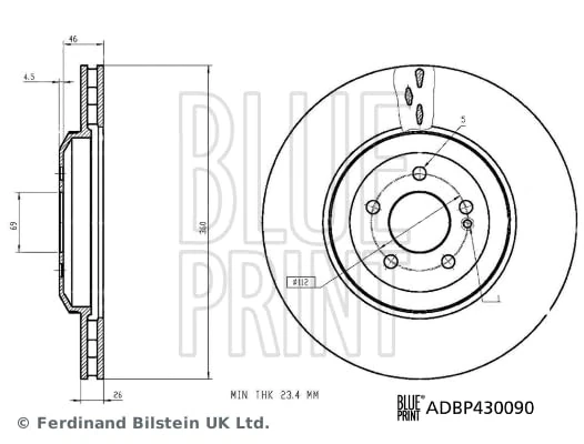 Blue Print ADBP430090 Brake Disc