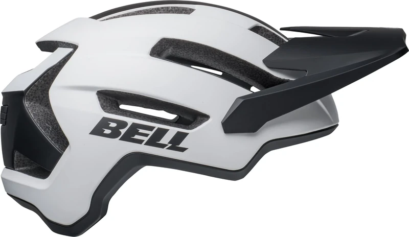 Bell 4Forty Air Mips Railce/CPSC Mountain Bike Helmet, Ventilated, Float Fit, Sweat Guide, Adjustable Visor, Mips Evolve Protection, Trail-Ready, White/Black, Size: M