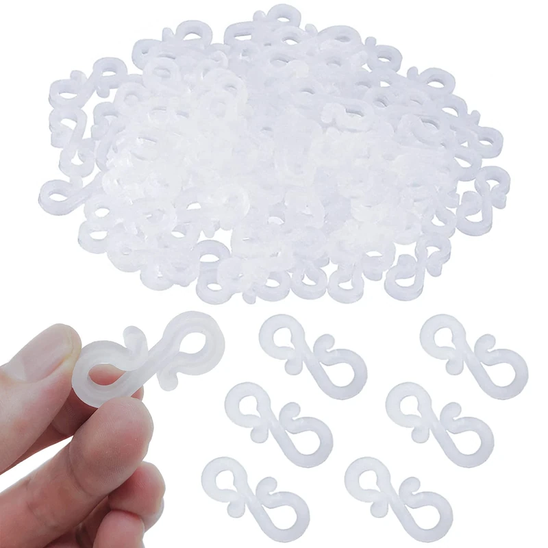 QISF 50 Pcs Gutter Hooks,Mini Plastic Outdoor Christmas Lights Hanging Hooks Party Lights Hanger Wire Holder for Christmas/Birthday/Anniversary Decoration