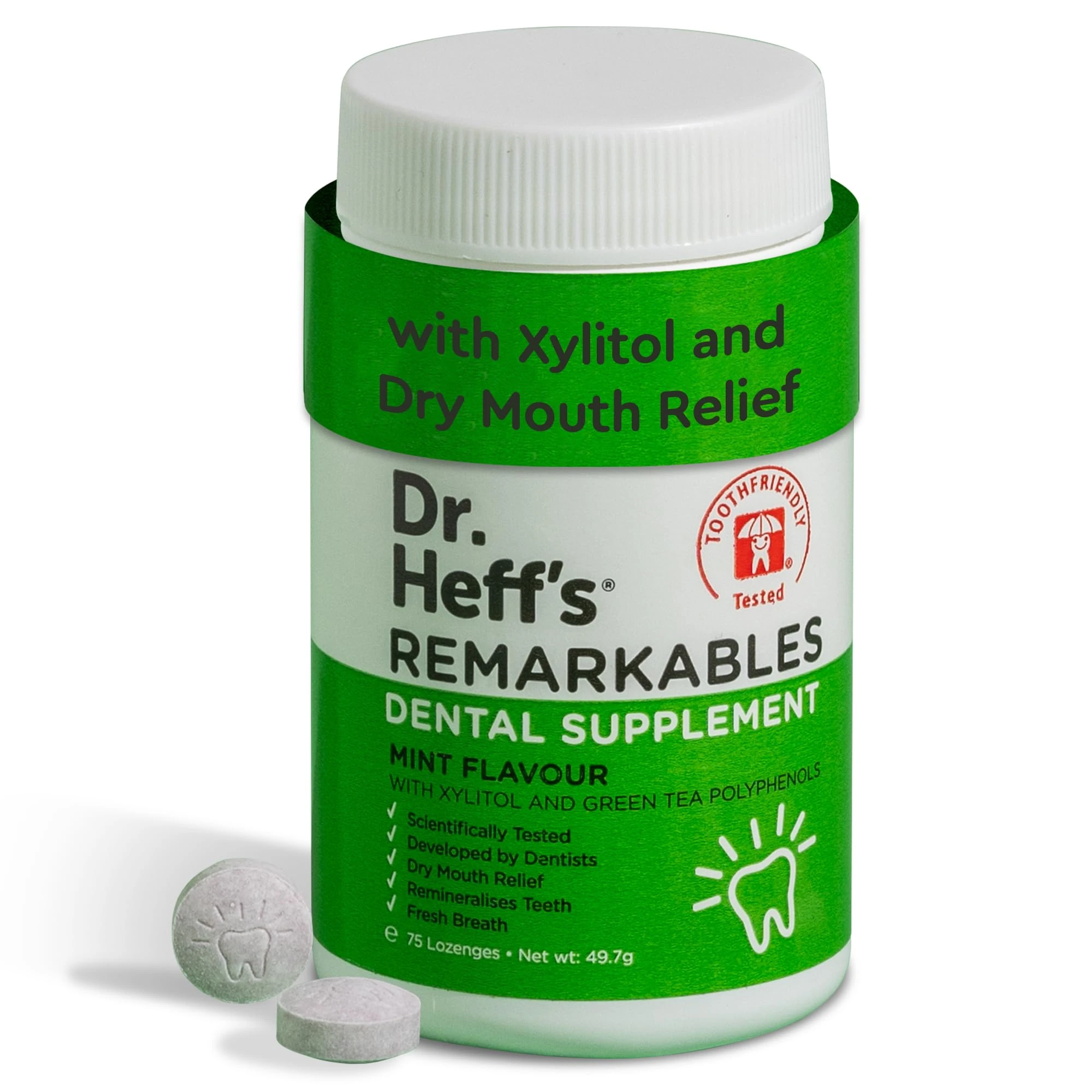 DR. HEFF'S Xylitol Mints Sugar Free Remarkable Mints for Tooth Decay & Oral Health