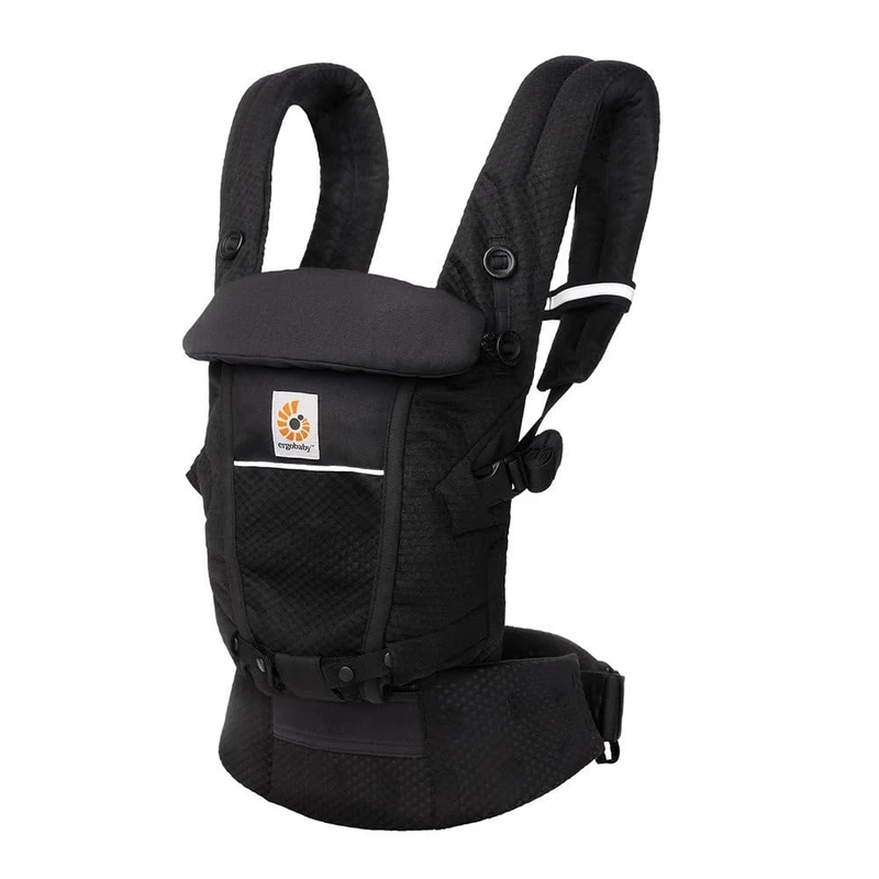 Ergobaby Adapt Baby Carrier for Newborns from Birth, 3 Positions, SoftFlex Mesh, Ergonomic Baby Belly Carrier, Back Carrier, Baby Carrier, Onyx Black
