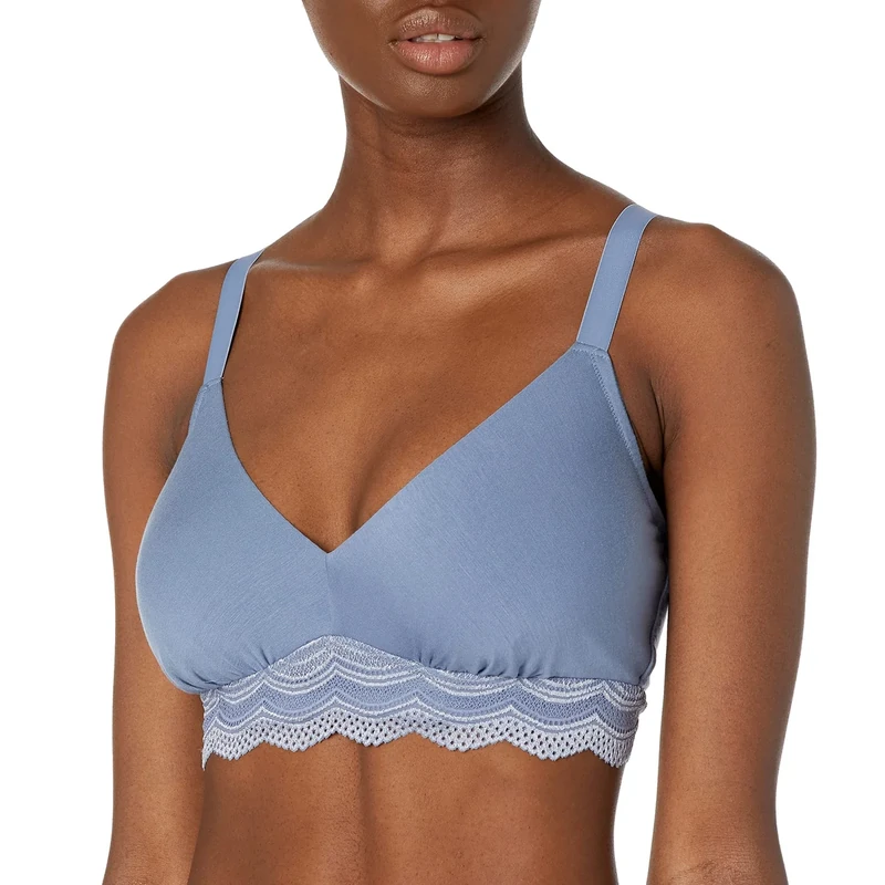 Cosabella Women's Ceylon Modal Curvy Bralette, Blue Diamond, S