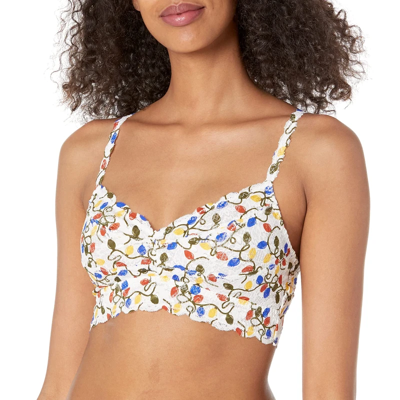 Cosabella Women's Say Never Printed Beauty Sweetie Bralette Bra, Multi Lights, S