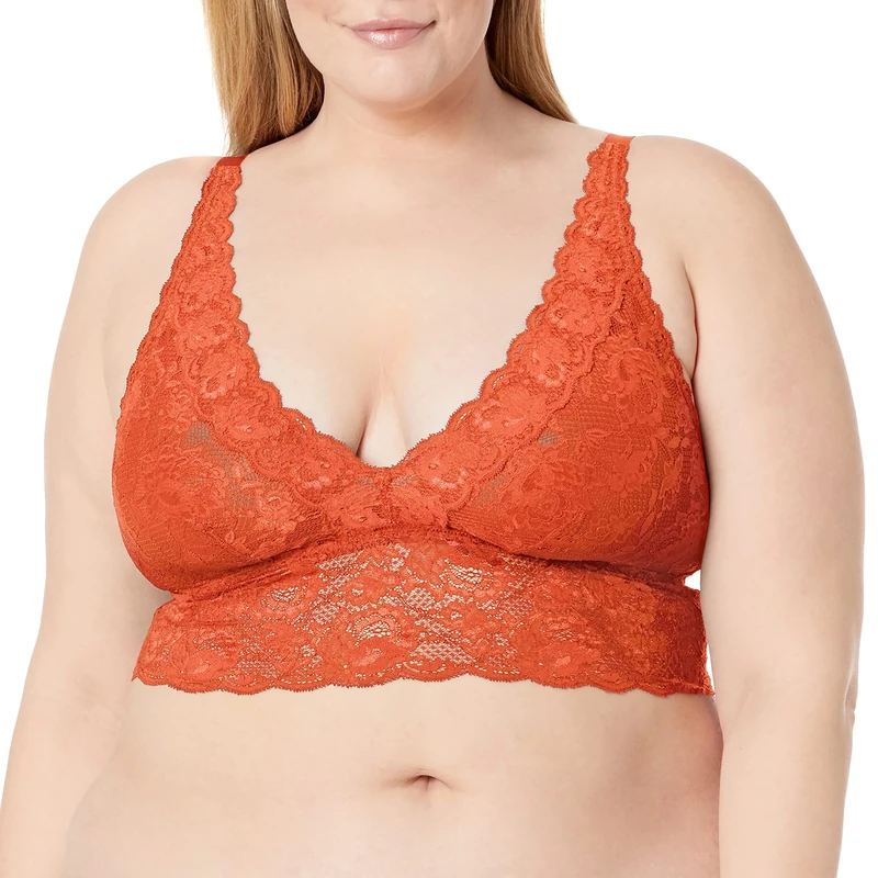 Cosabella Women's Plus Size Say Never Extended Plungie Longline Bralette, Sahara, 1X