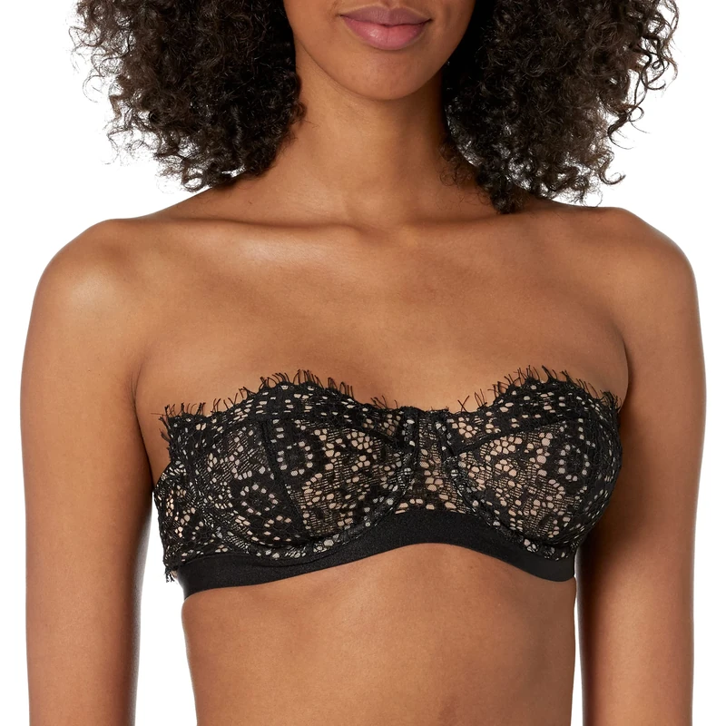 Cosabella Sicilia Strapless Lace Bra with Removable Straps - Black 36C
