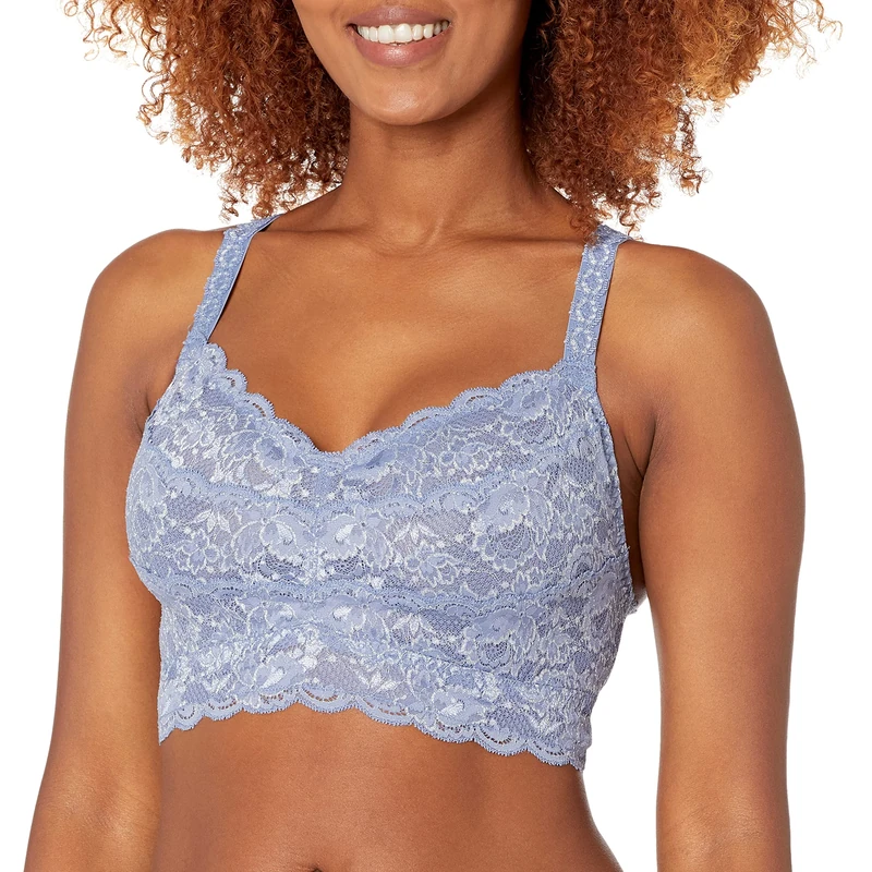 Cosabella Women's Say Never Curvy Sweetie Bralette, Silver Blue Diamond, S