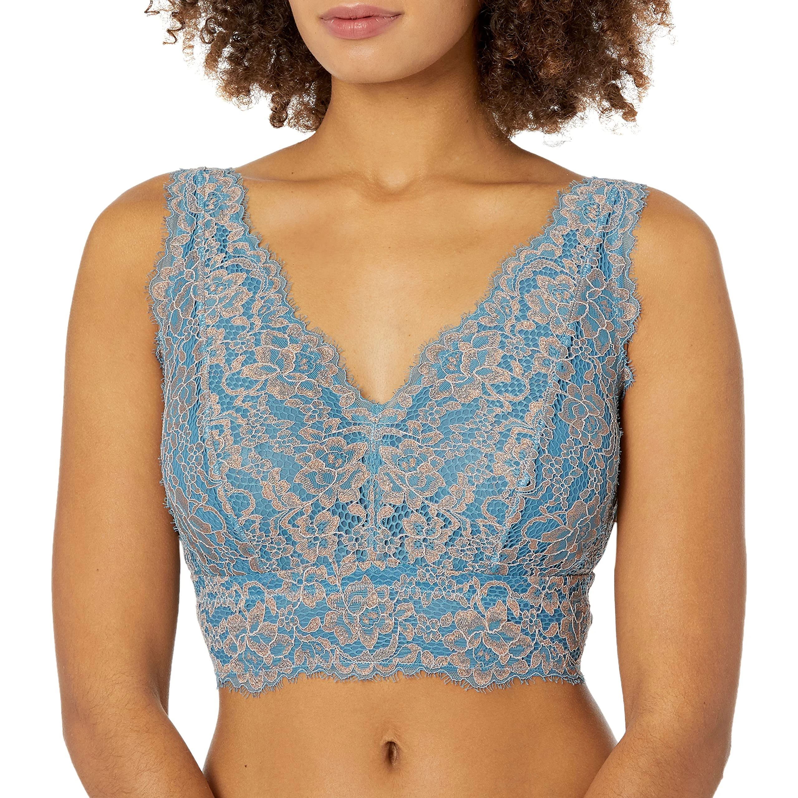 Cosabella Women's PRET a Porter Curvy Longline Bralette, Malawi/Light Copper, XS