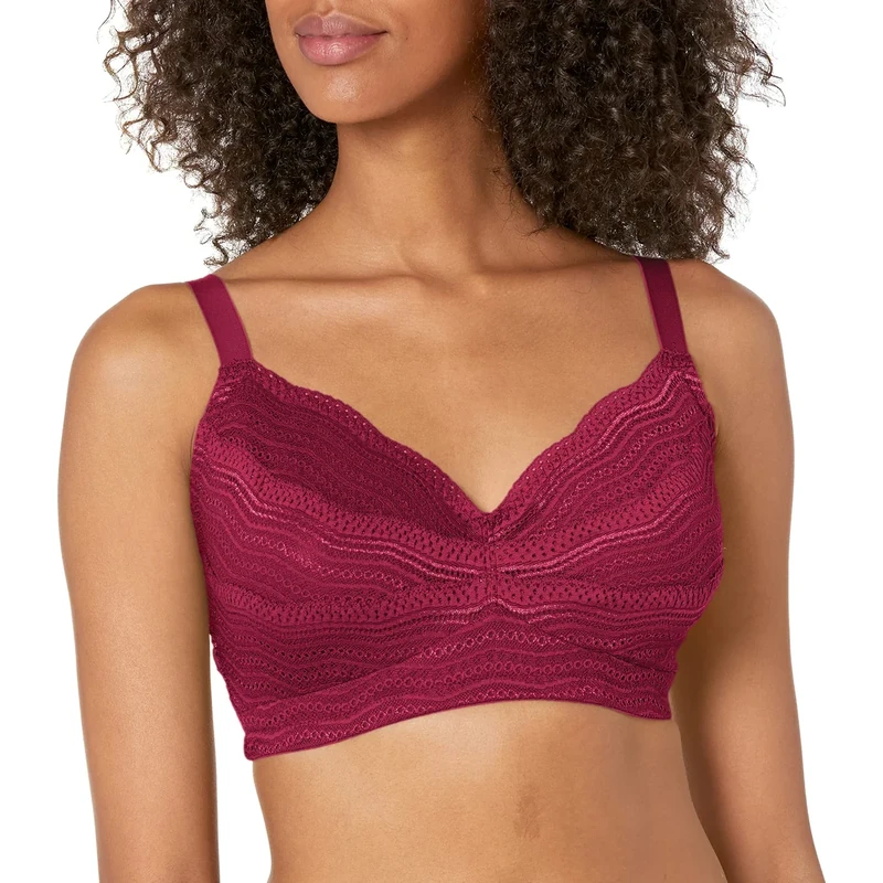Cosabella Women's Dolce Curvy Bralette Bra, Deep Ruby, XL