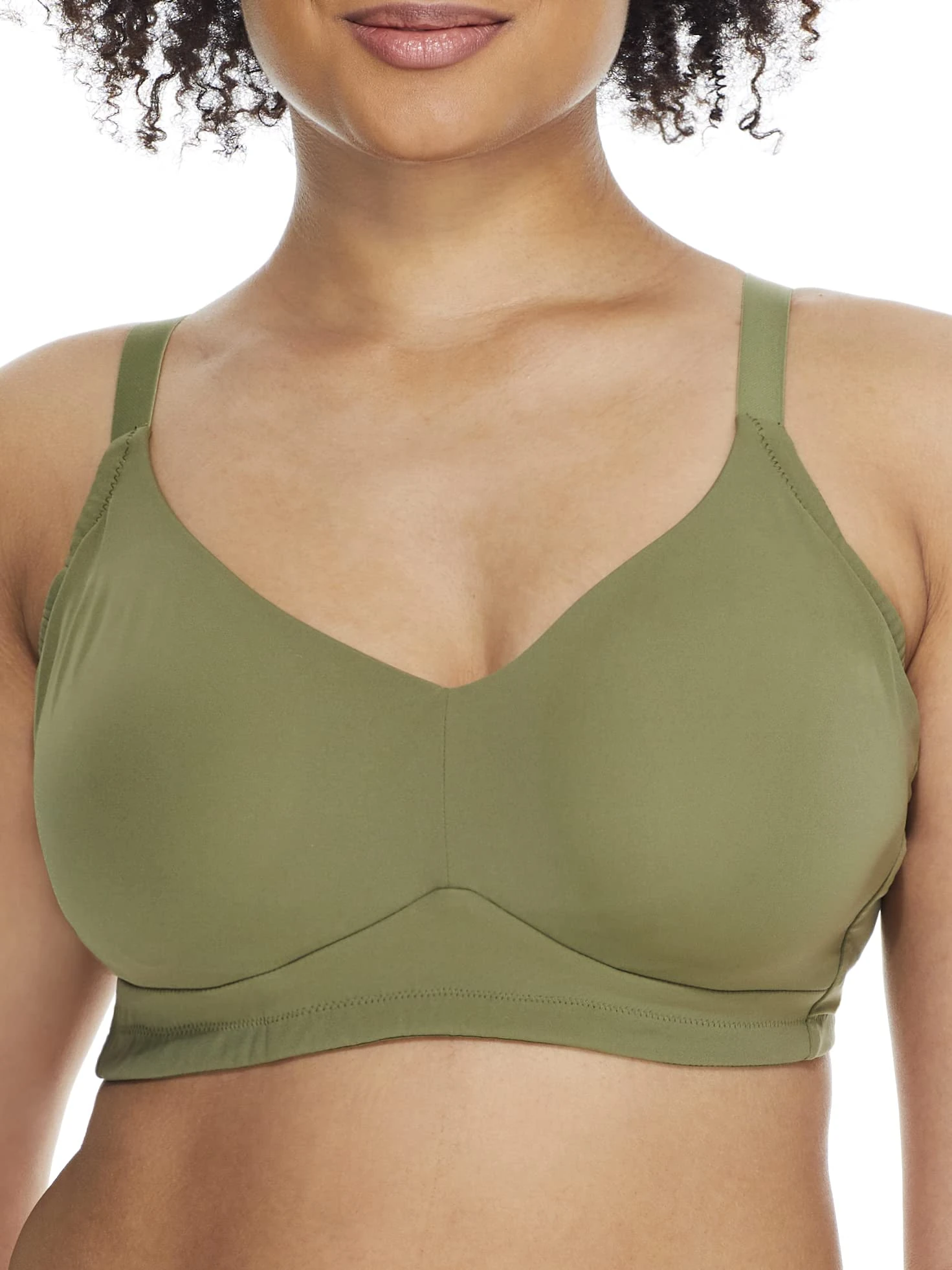 Cosabella Women's Free Cut Micro Curvy Bralette Bra, Aloe, M