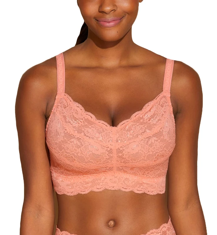 Cosabella Women's Say Never Curvy Sweetie Bralette Bra, Coral Breeze, XL