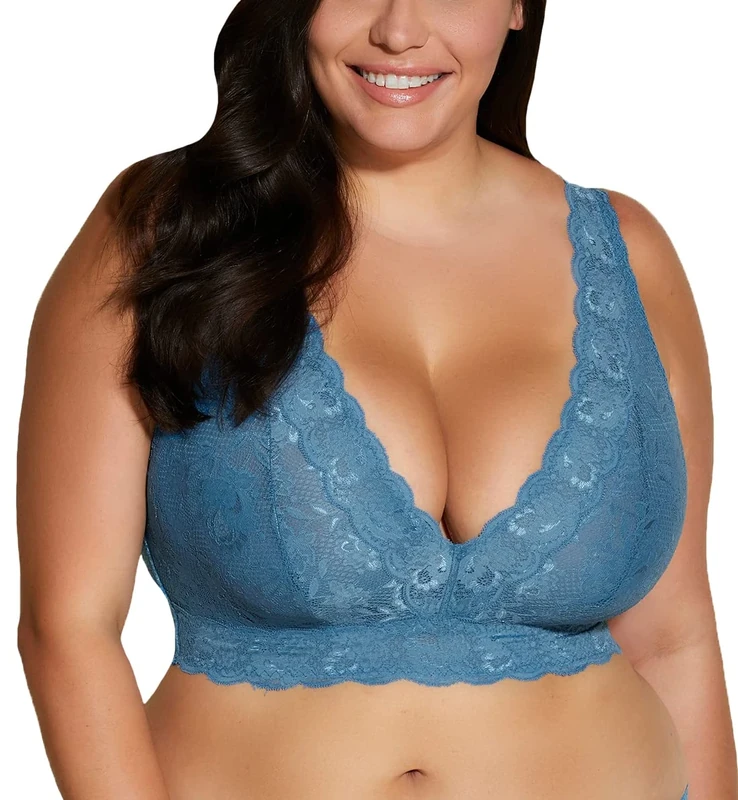 Cosabella Women's Say Never Ultra Curvy Plungie Longline Bralette Plunge Bra, Malawi, M