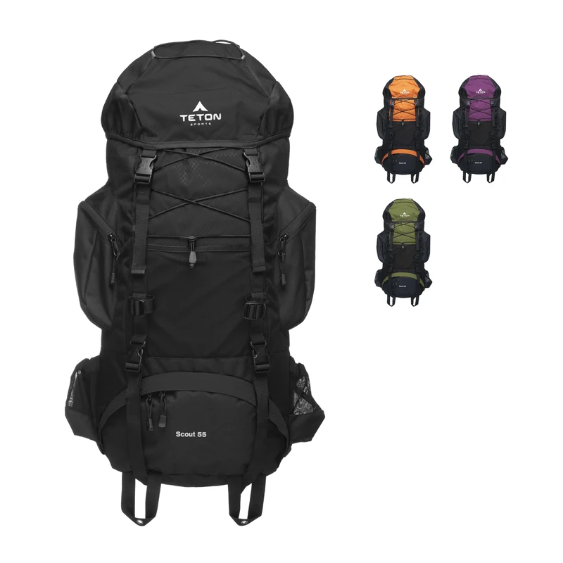 TETON Sports Unisex's Internal Frame Backpack, Onyx, 55L