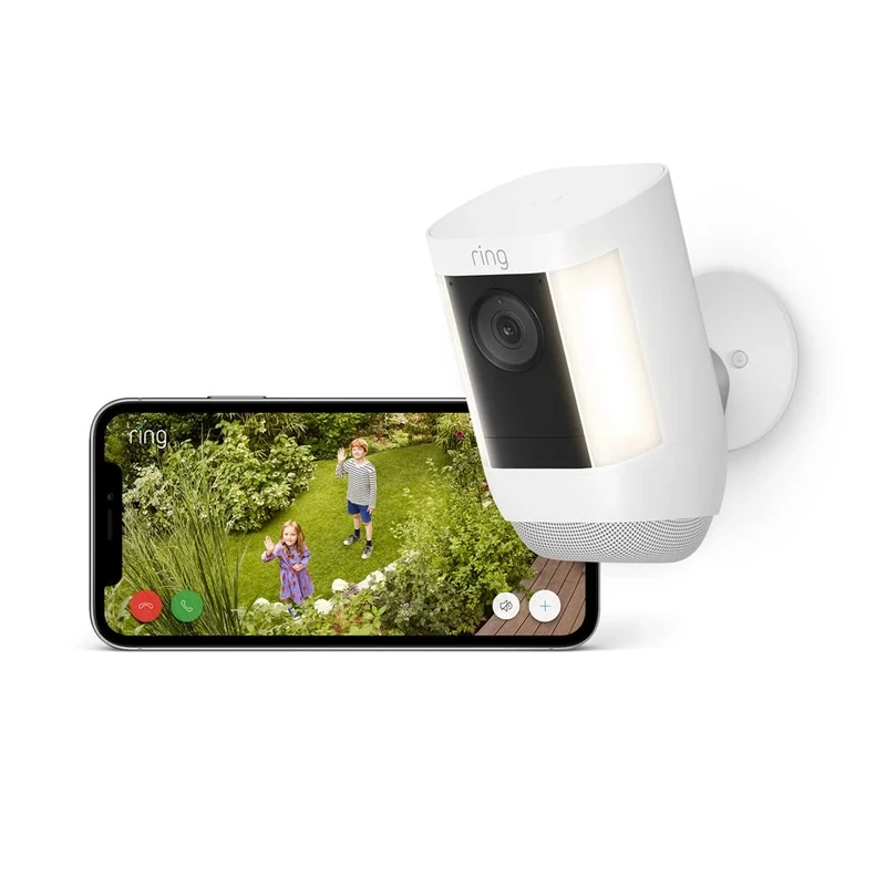 Ring Spotlight Cam Pro Battery | 2K Video with Ring Vision, 3D Motion Detection, Bird's Eye View, LED Spotlights, DIY installation | 30-day free trial of Ring Subscription