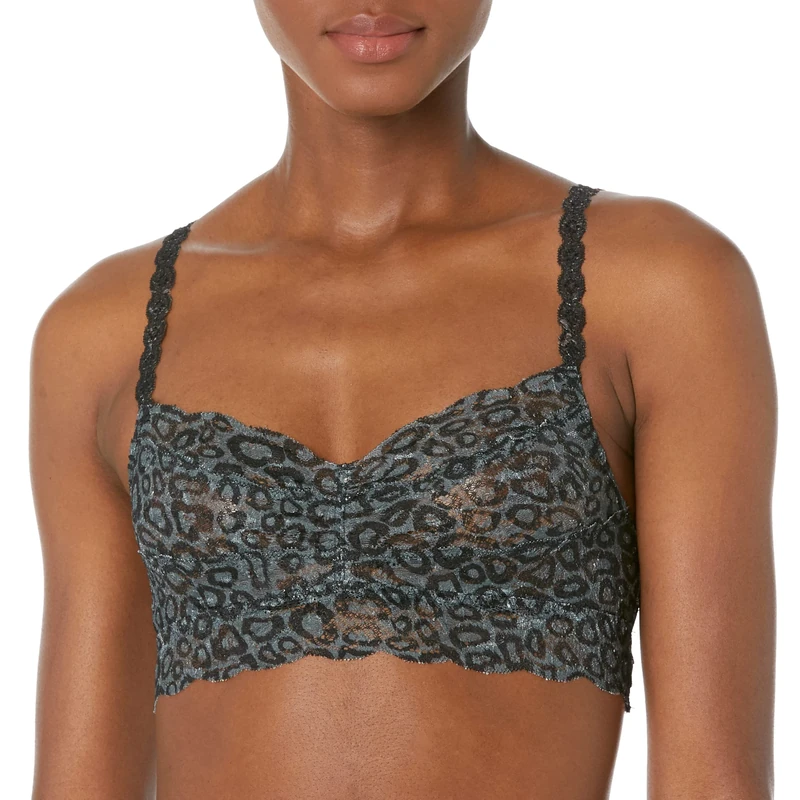 Cosabella Women's Say Never Printed Petite Sweetie Bralette Bra, Black Panther, XXS-L