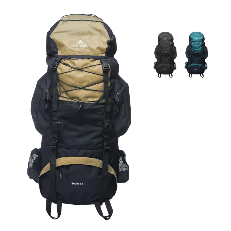 TETON Sports Unisex's Internal Frame Backpack, Buck Brown, L (Pack of 2)