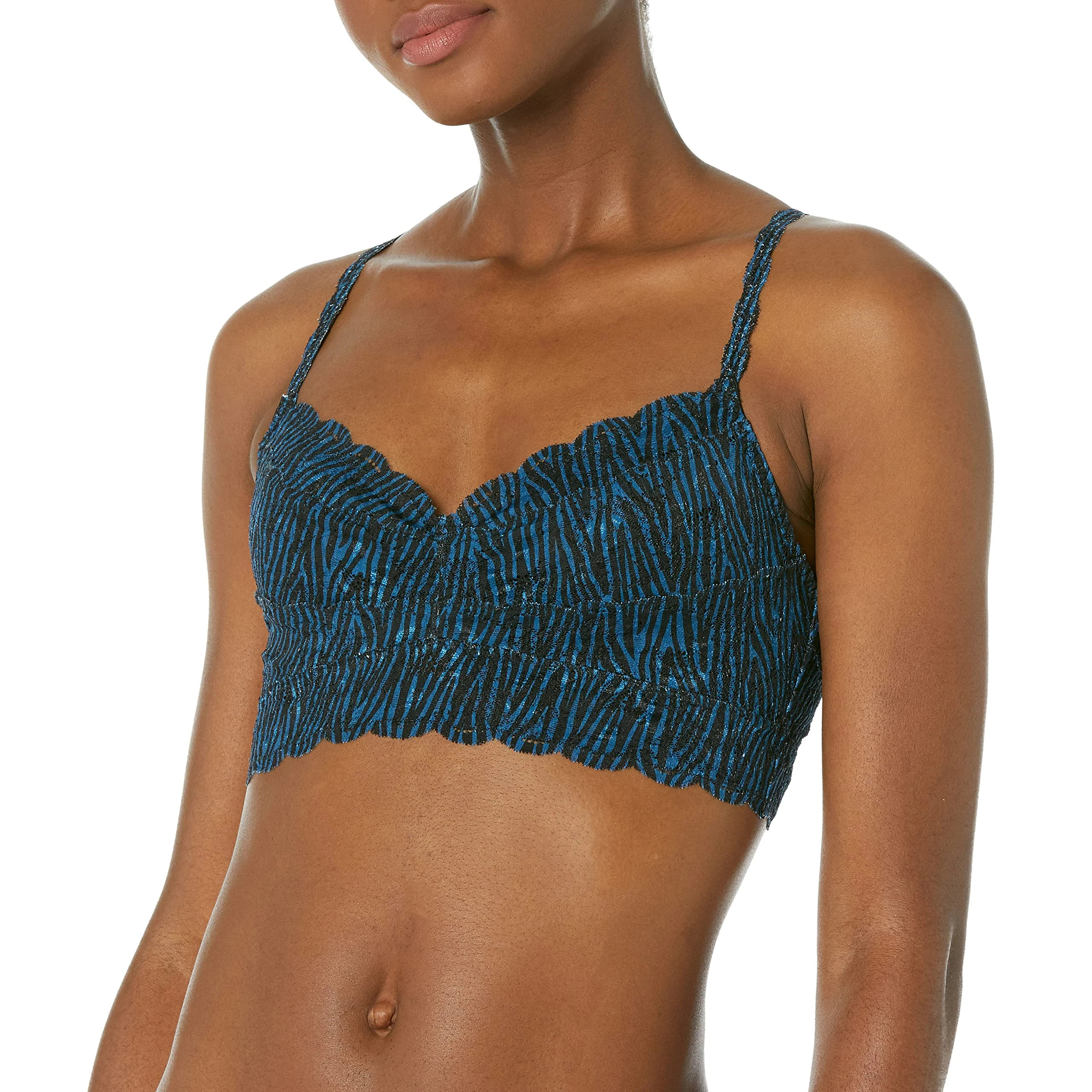 Cosabella Women's Say Never Printed Beauty Sweetie Bralette Bra, Zebra Malawi, M