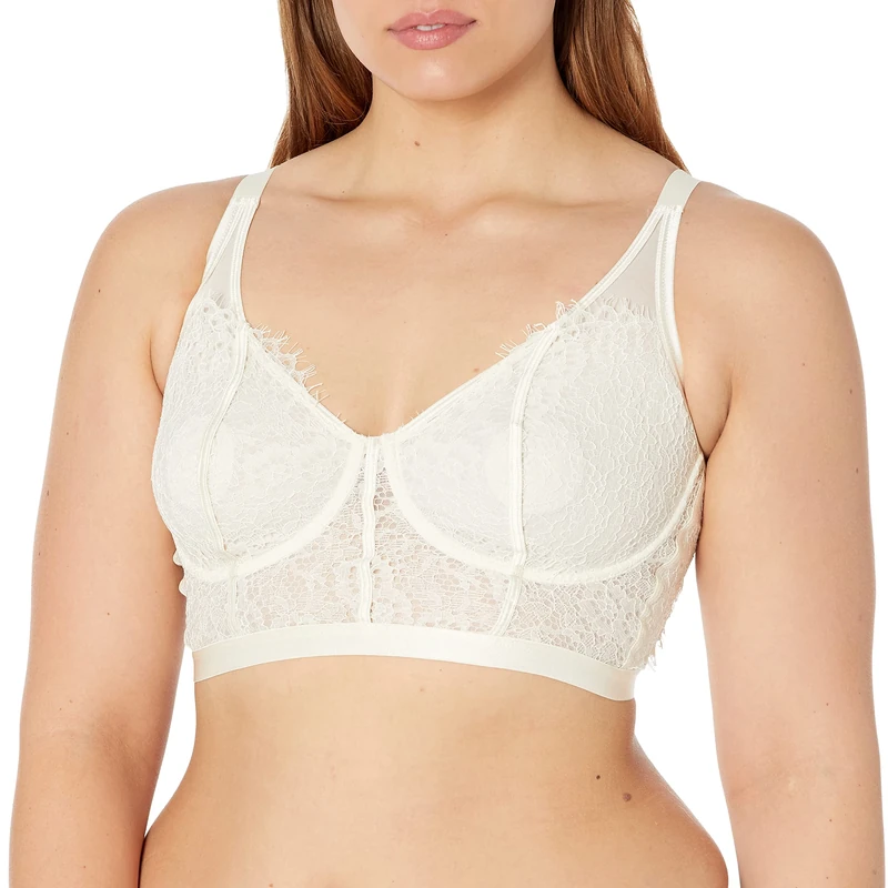 Cosabella Women's Sicilia Curvy Longline Bralette Bra, Canvas, M