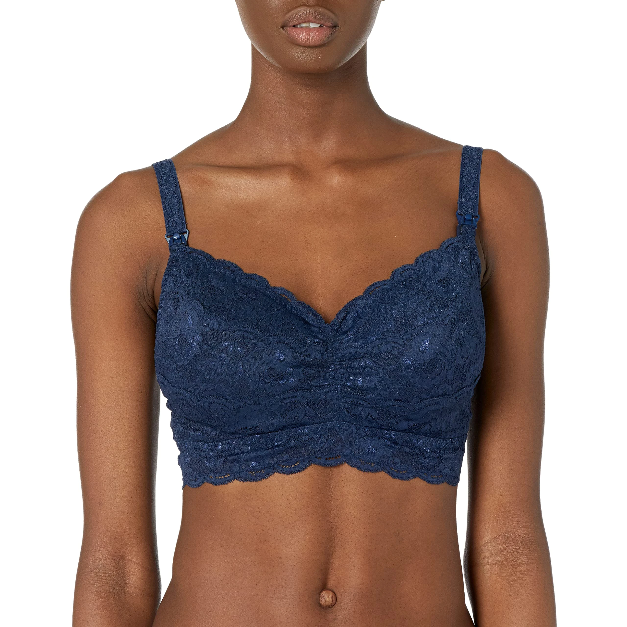 Cosabella Women's Say Never Curvy Maternity Mommie Bralette Bra, Navy Blue, M