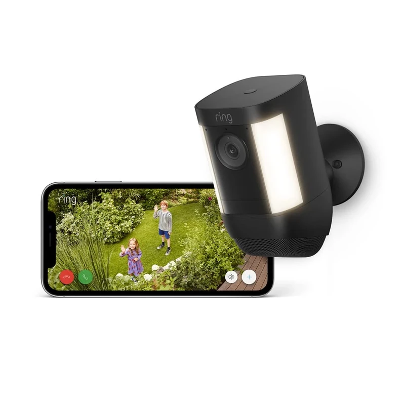 Ring Spotlight Cam Pro Battery | 2K Video with Ring Vision, 3D Motion Detection, Bird's Eye View, LED Spotlights, DIY installation | 30-day free trial of Ring Home