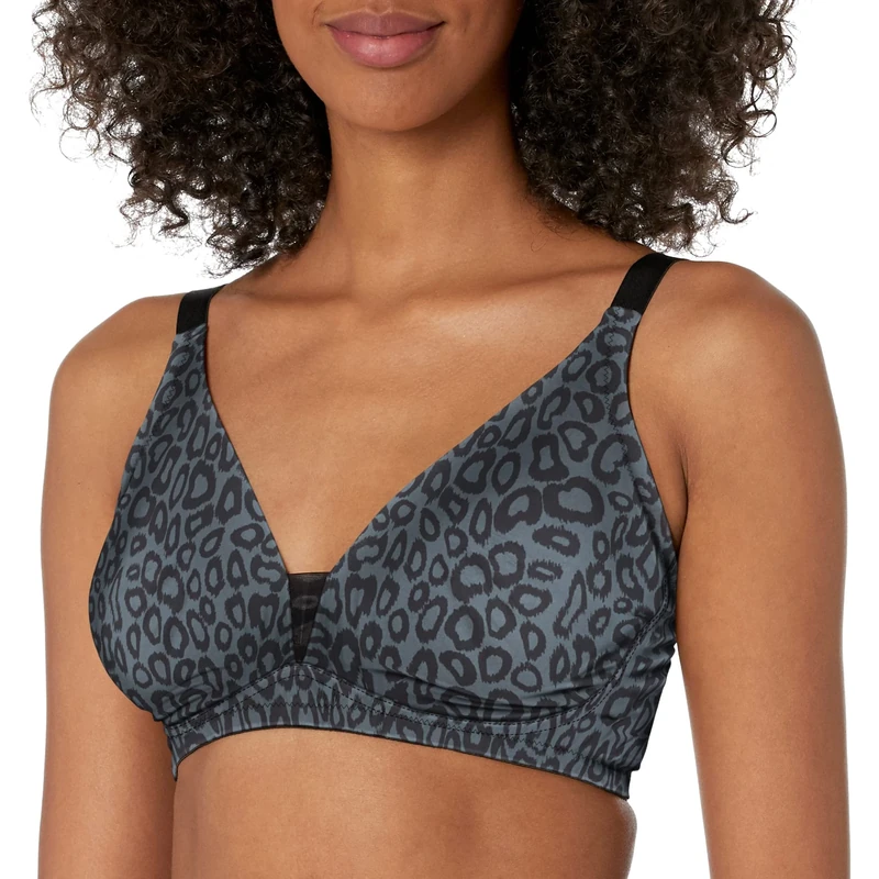 Cosabella Women's Evolution Printed Curvy Bralette Bra, Black Panther, XS
