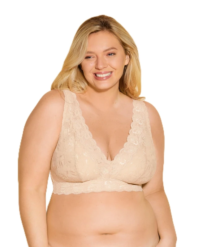 Cosabella Women's Say Never Ultra Curvy Plungie Longline Bralette Plunge Bra, Sette, S