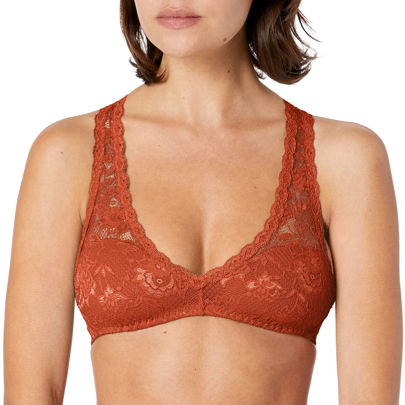 Cosabella Women's Say Never Petite Racie Racerback Bralette Plunge Bra, Sheer, Sahara, XXS-L
