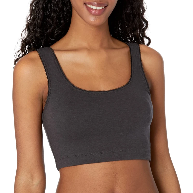 Cosabella Women's Michi Lounge Low Cut Crop Tank Top, Black, S