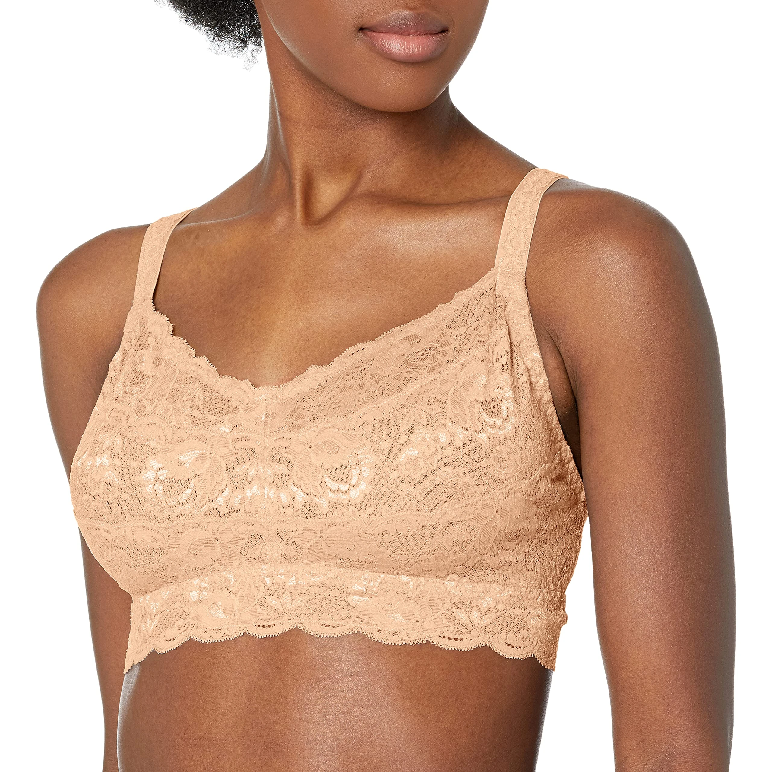 Cosabella Women's Say Never Curvy Sweetie Bralette Bra, Opaque, Camel, XS