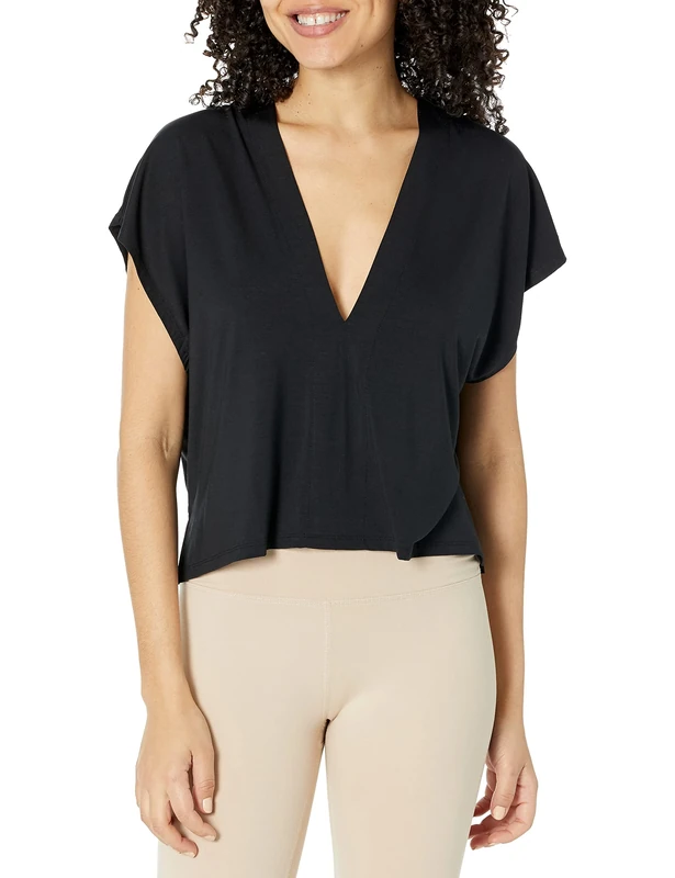 Cosabella Women's Talco Double V Top Lounge, Black, X-Small