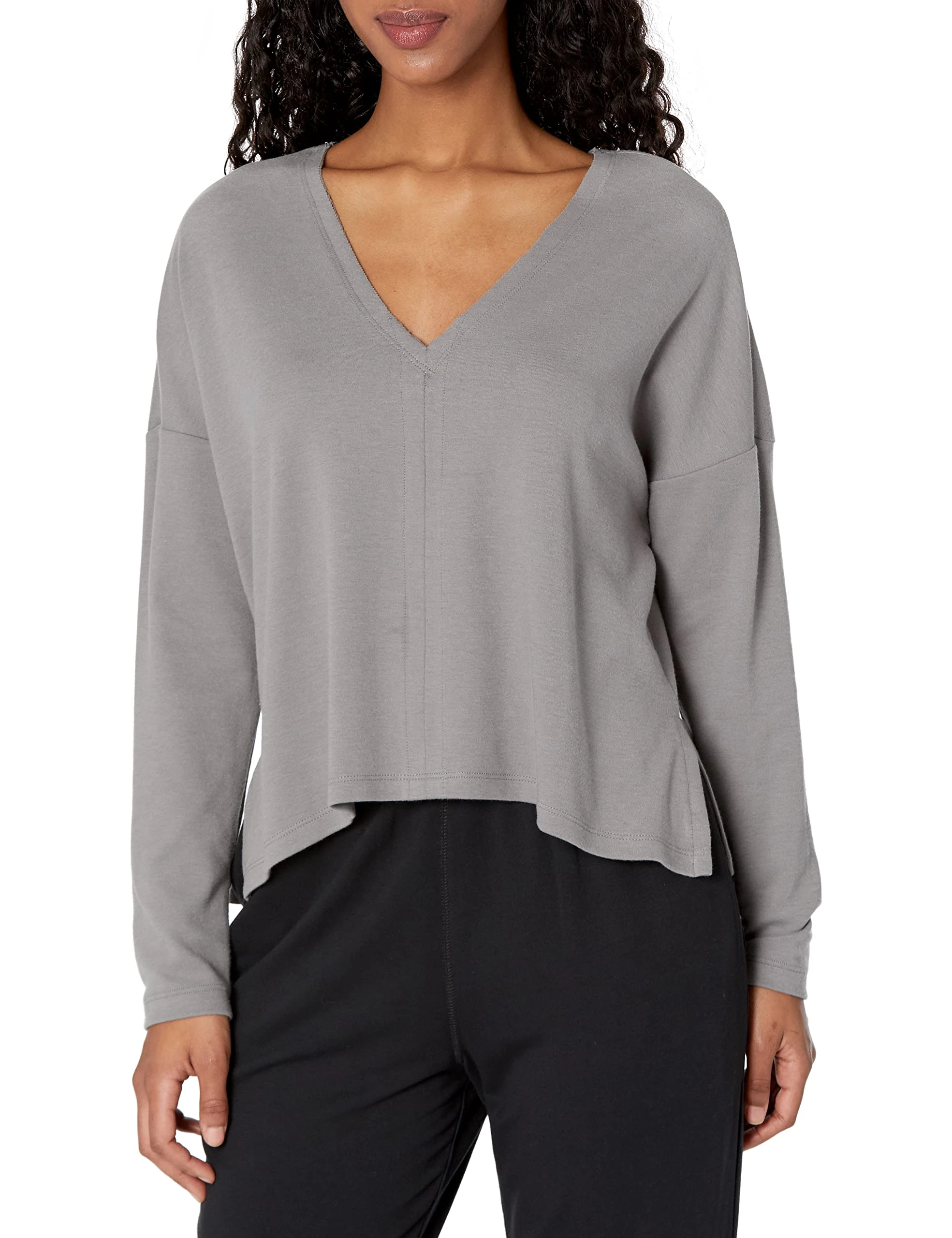 Cosabella Women's Michi Lounge Double V Top, Gray, X-Large