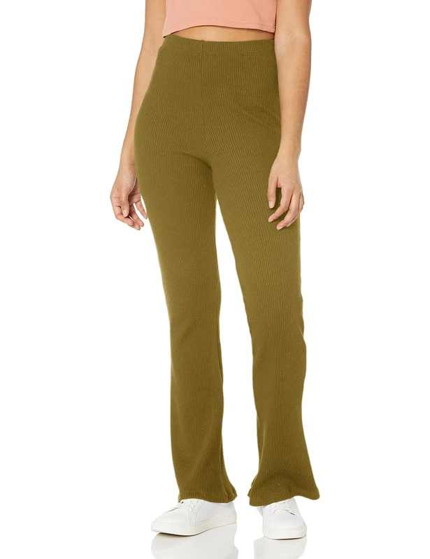 Cosabella Women's Britt High Waisted Wide Leg Pant Lounge, Aloe, XS