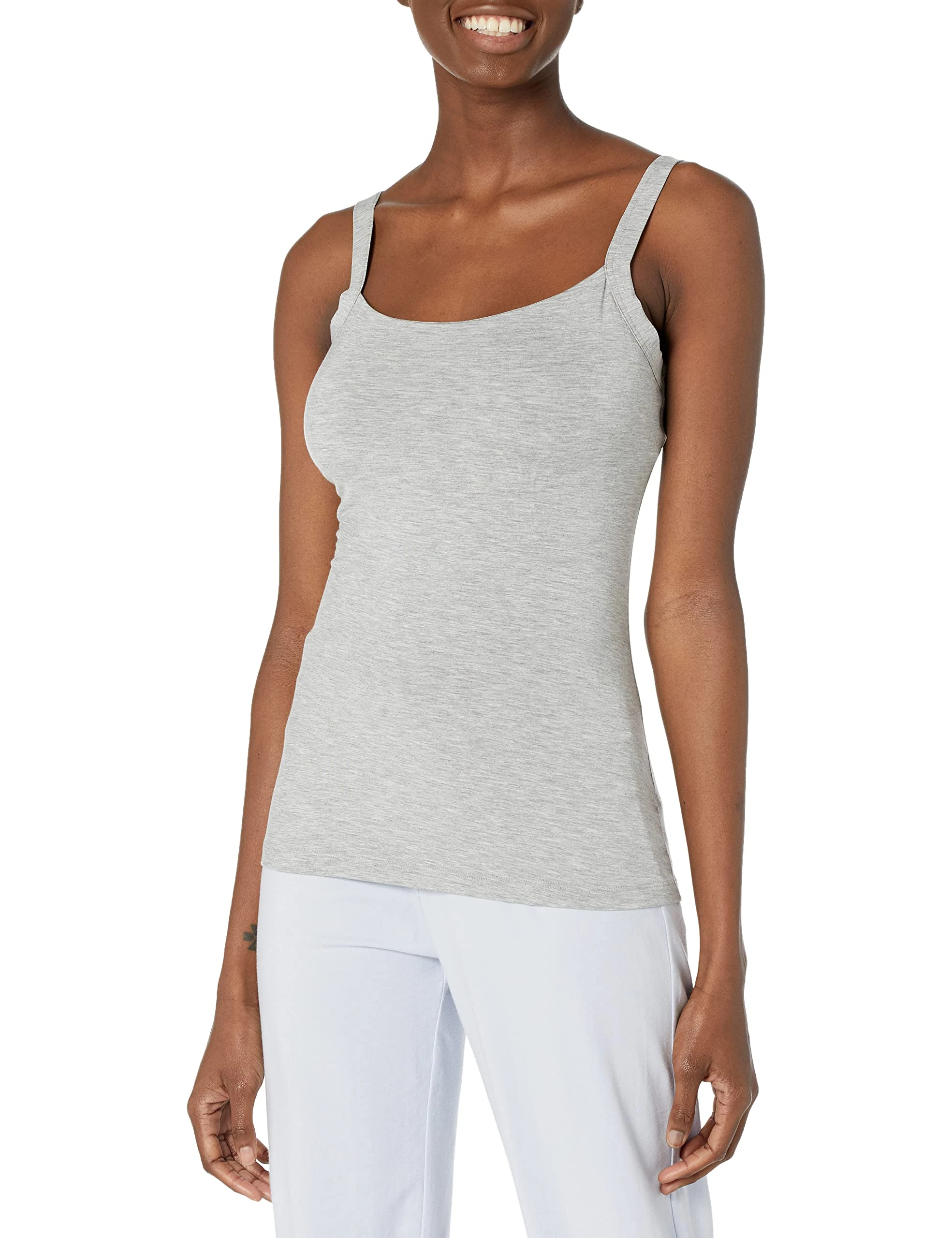 Cosabella Women's Talco Curvy Camisole, Heather Grey, X-Large