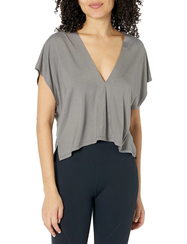 Cosabella Women's Talco Double V Top Lounge, Gray, Medium