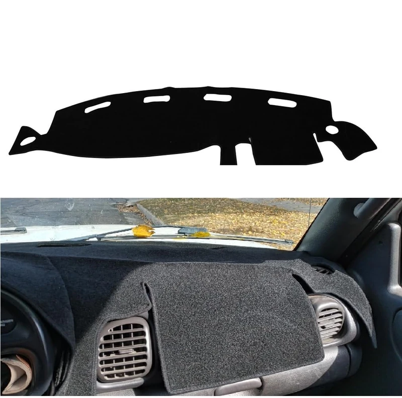 KEDAKEJI Dash Cover Dashboard Mat Carpet Compatible with 1998 1999 2000 2001 Dodge Ram 1500 2500 3500(Black) - Image 1