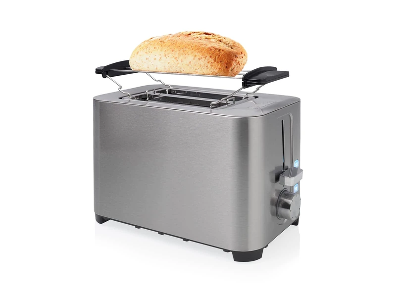 Princess 142400 Toaster with 2 Short Slots, 7 Toast Levels, Defrost, Heating and Cancelling Functions, Removable Crumb Tray, 850 Watt, Stainless Steel