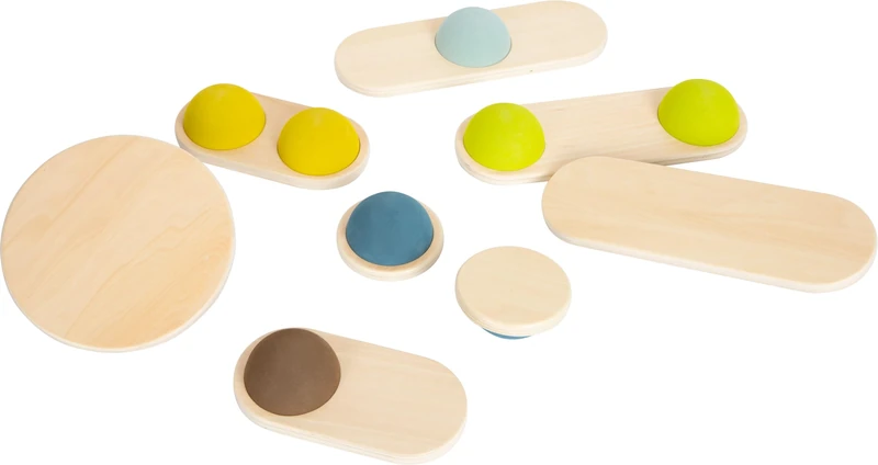small foot 12242 Balance Stones Adventure, two-sided and made of stable wood, for kids aged 3+ years
