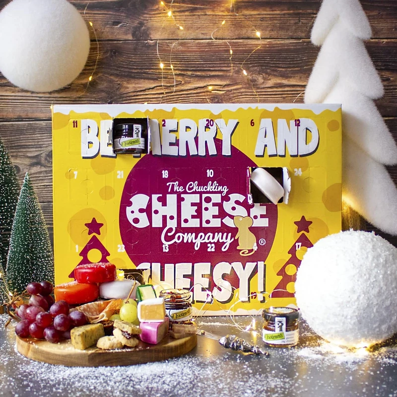 Cheese Advent Calendar 2025. A Delicious Savoury Advent Calendar With Cheese, Chutney, And Biscuits. Count Down The Days To Christmas With A Savoury Advent.