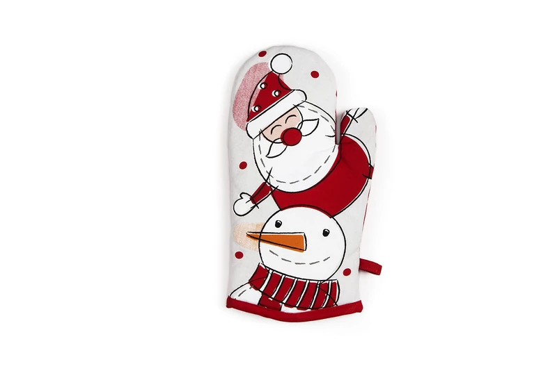Excelsa Snowman Oven Glove, Cotton, Christmas Decoration, 32.5 x 16.5 cm
