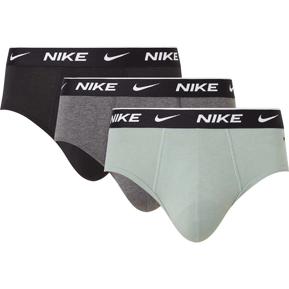 Nike 0000KE1006 Briefs Men's Briefs Charcoal HTHR/Jade Smoke/Black M