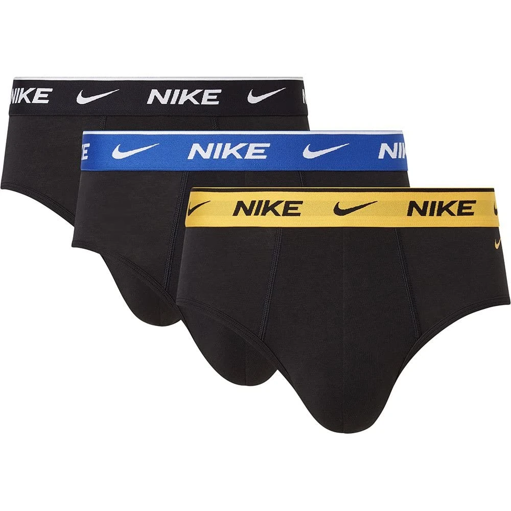 NIKE Men's Briefs, Blk/Uni Gold Wb/Hyp Royal Wb/Blk Wb, M