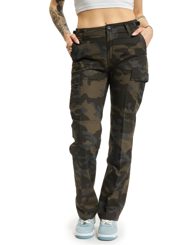 Brandit Women BDU Ripstop Pants, color: darkcamo, size: 27