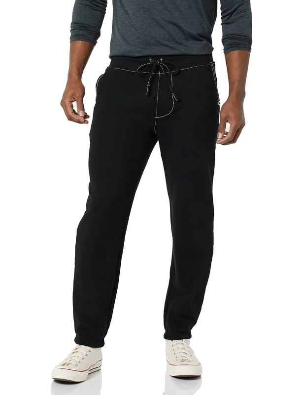 True Religion Men's Big T Jogger, Jet Black, M